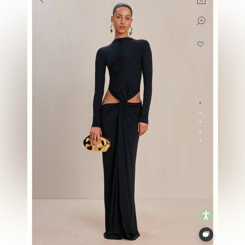 Cult Gaia Keri Dress Black Maxi cutout jersey slinky gown NWT Revolve $898 M - Picture 2 of 12
